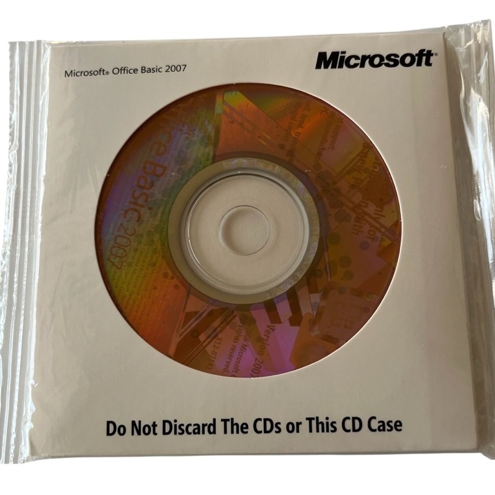 Microsoft Office Basic 2007 Installation Disc English Full Version With Key